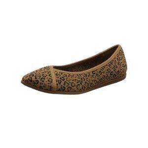 TOMS Leopard Print Flats Brown Knit Ballet Shoes – Women’s 7.5